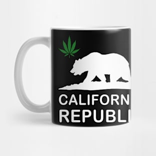 Pot Leaf Grizzly Bear California Republic Cali Life Mug